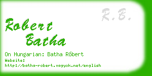 robert batha business card