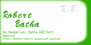 robert batha business card